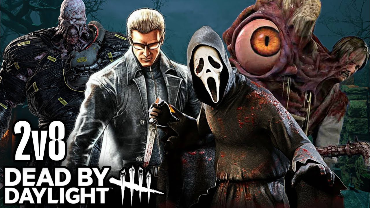 دبد : قوست فيس مع كيلرات ريزدنت ايفل ( لعب صامت ) - DBD: Ghost Face with RE's killers 2V8