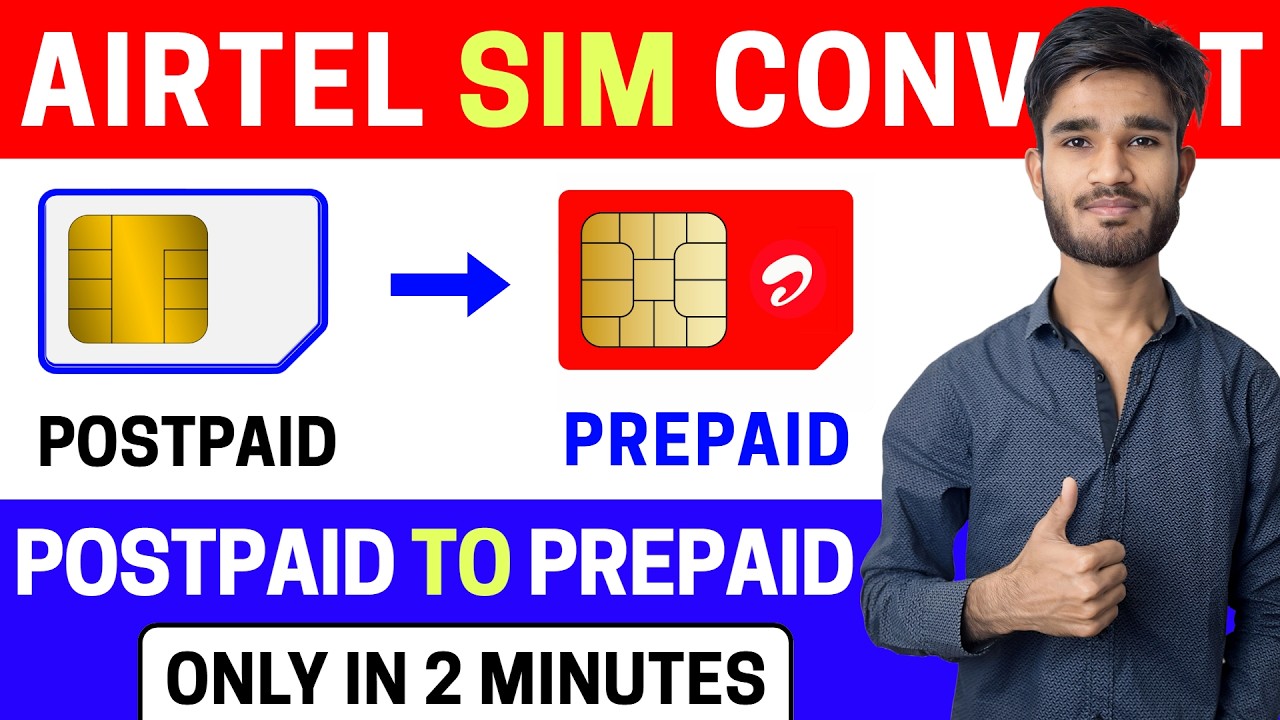 How to Convert Airtel Postpaid Sim to Prepaid | Postpaid Sim Ko Prepaid Kaise Kare Airtel ✅