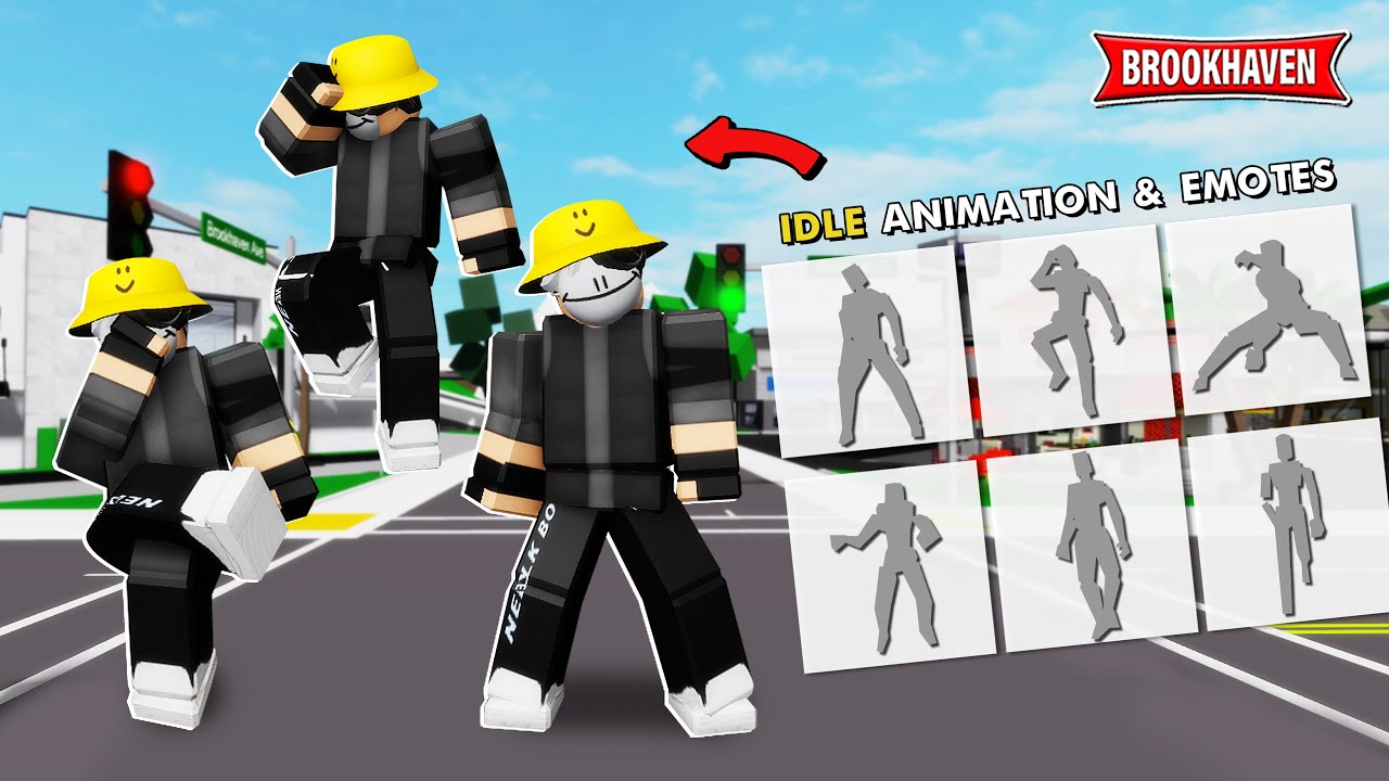 NEW!! 20 IDLE ANIMATION & EMOTES (John doe, Fly & More) Di Brookhaven