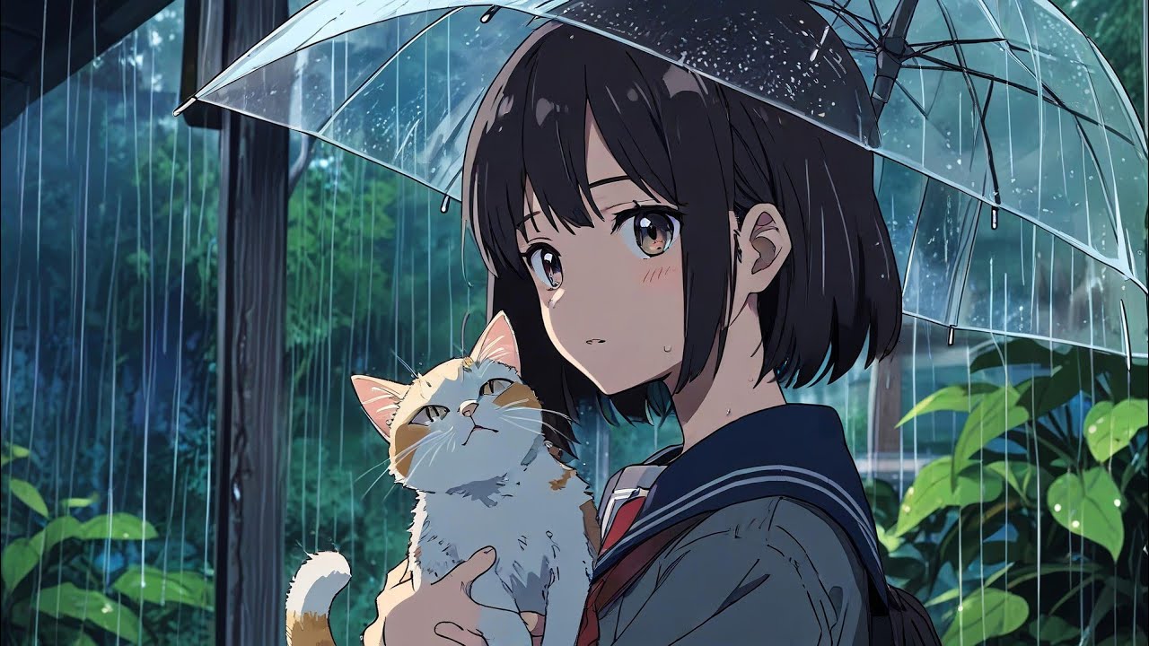 🎧 lofi night train 🚃🌙✨ rain over the city | study / relax / sleep