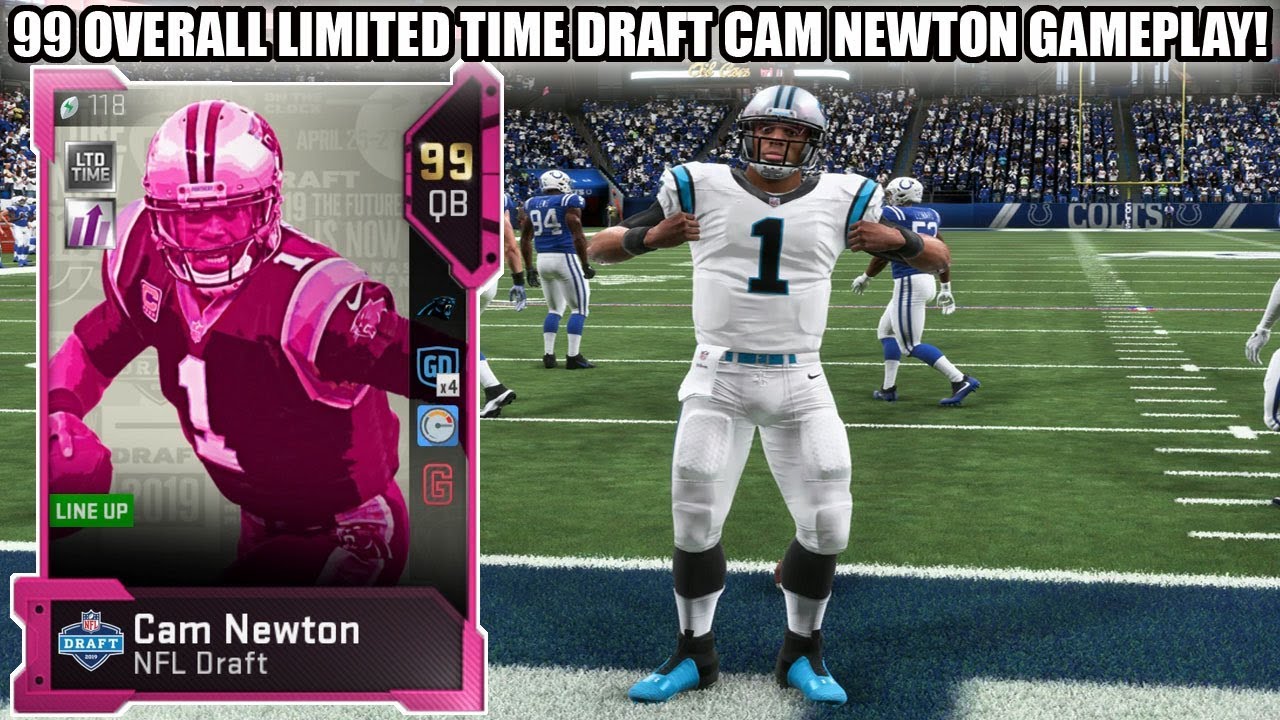 99 OVERALL LIMITED TIME DRAFT CAM NEWTON GAMEPLAY! 99 OVERALL CAM NEWTON! | MADDEN 19 ULTIMATE TEAM
