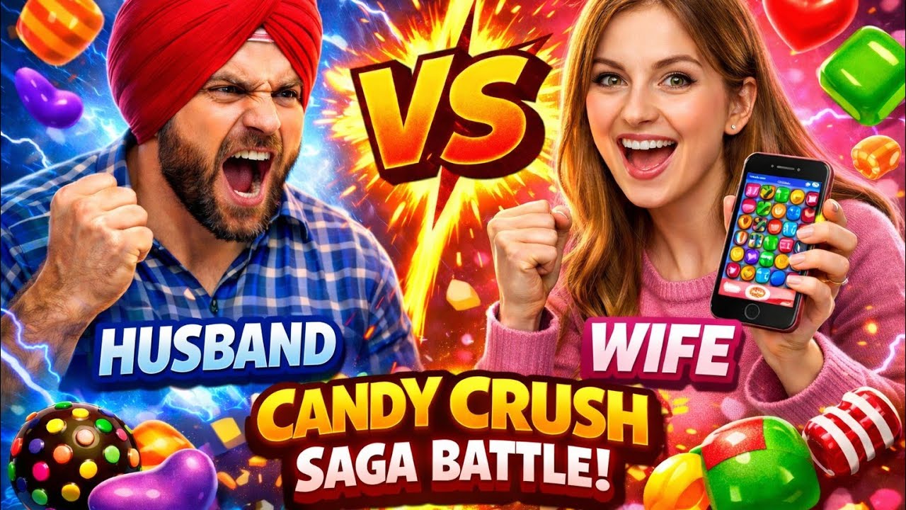 Husband vs wife candy crush saga live punjabi gameplay