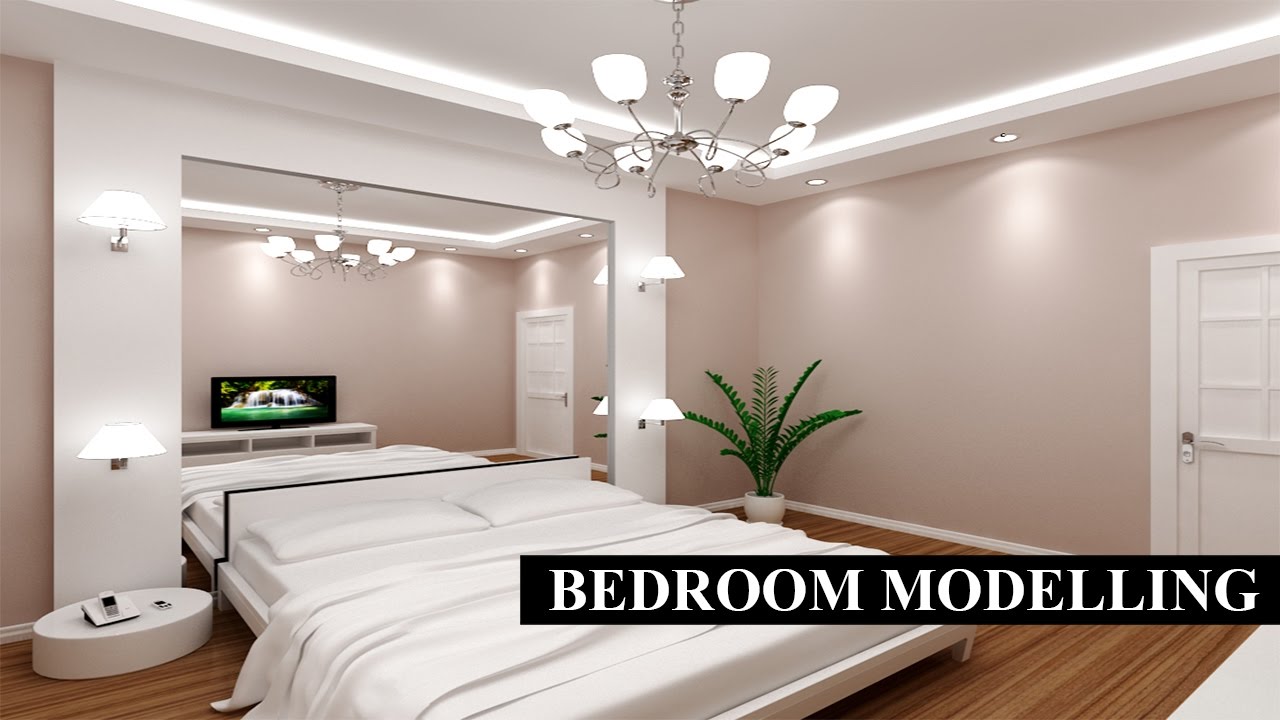 3Ds Max - Bedroom Modeling Tutorial+Vray Rendering+Photoshop 720p