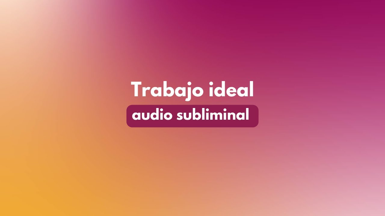 Trabajo ideal | 🎧 Audio subliminal SILENCIOSO (Super poderoso!!)