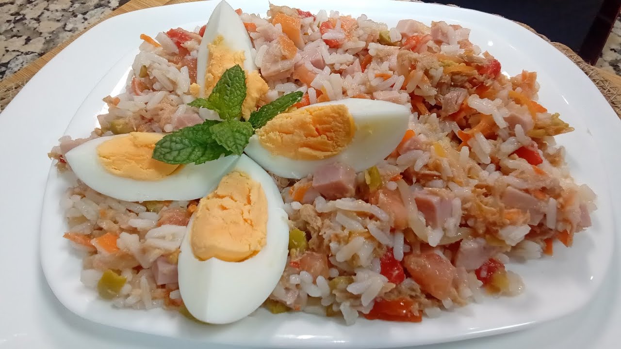 ENSALADA DE ARROZ una receta ideal para el verano que te enseño paso a paso, te encantará su sabor