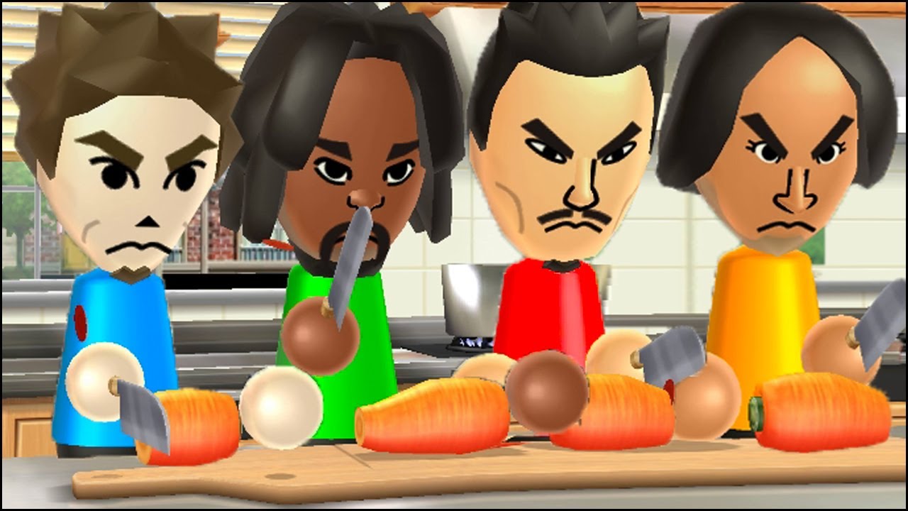 Мини-игры Wii Party — Игрок против Сабуро против Алекса против Тацуаки (4 игрока на уровне сложно...