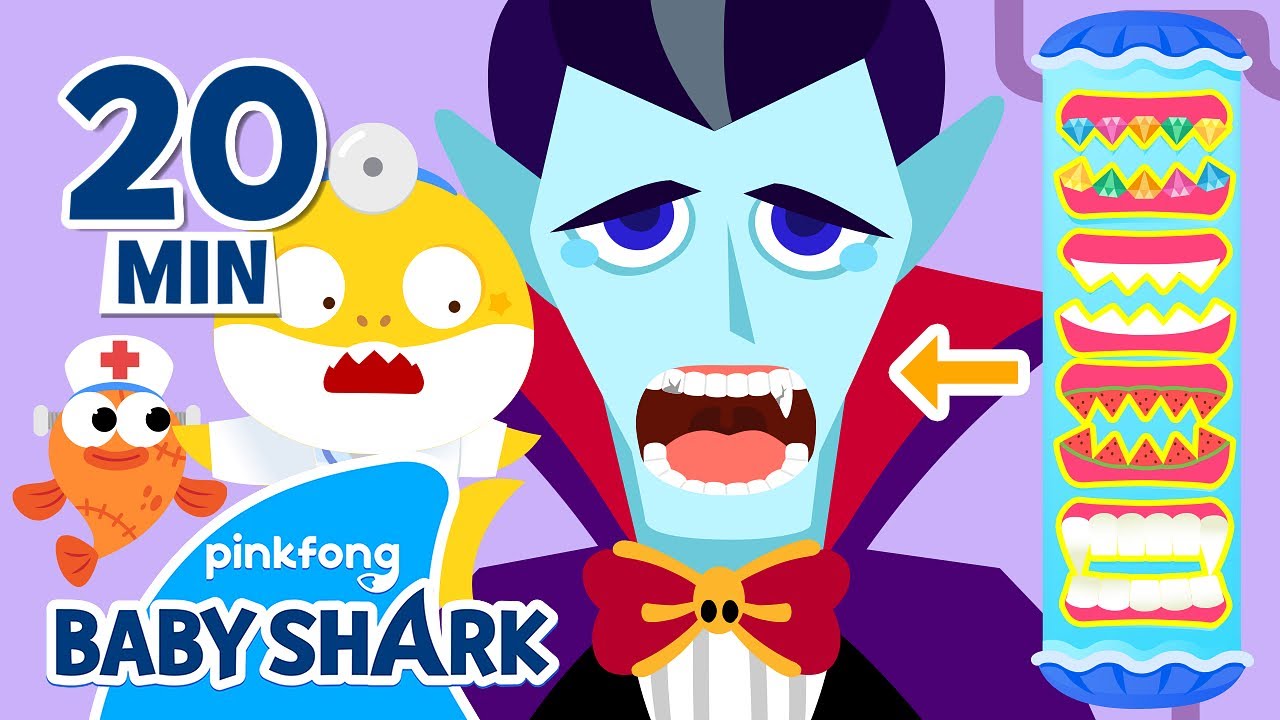 Scary Vampire's Teeth are Rotten | +Compilation | Hospital Play in Halloween | Baby Shark Official