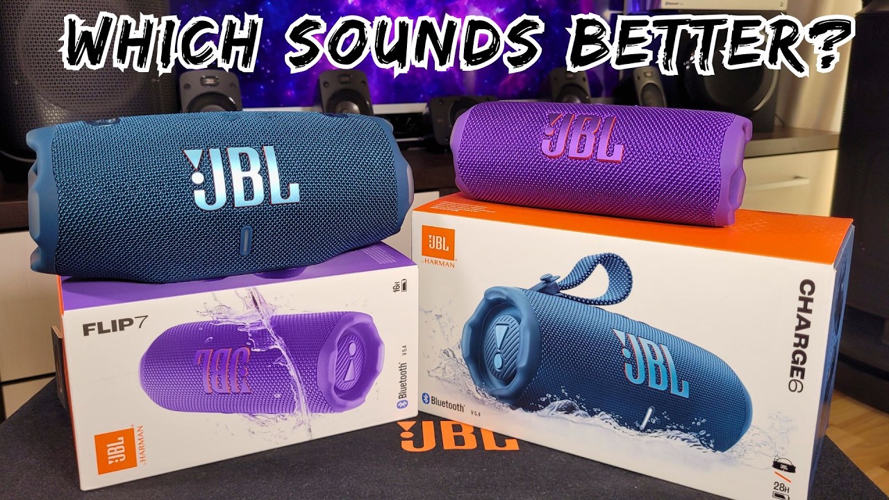 JBL Flip 7 VS JBL Charge 6 Sound Test at 30-50-75-100% Volume