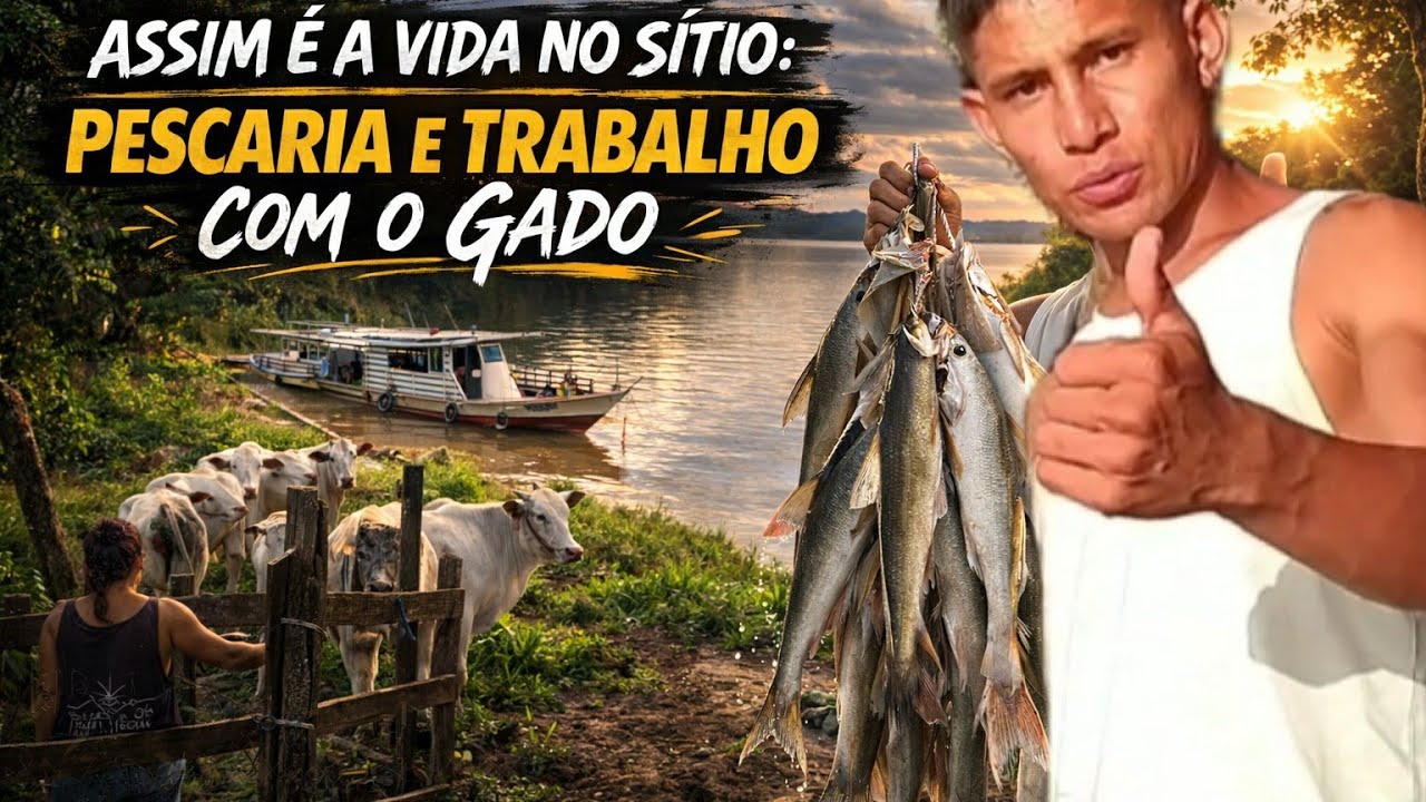 A VIDA NO INTERIOR NÃO COMBINA COM MOLEZA/ PASSANDO GADO DA ILHA/ PESCANDO COM O PAPAI 