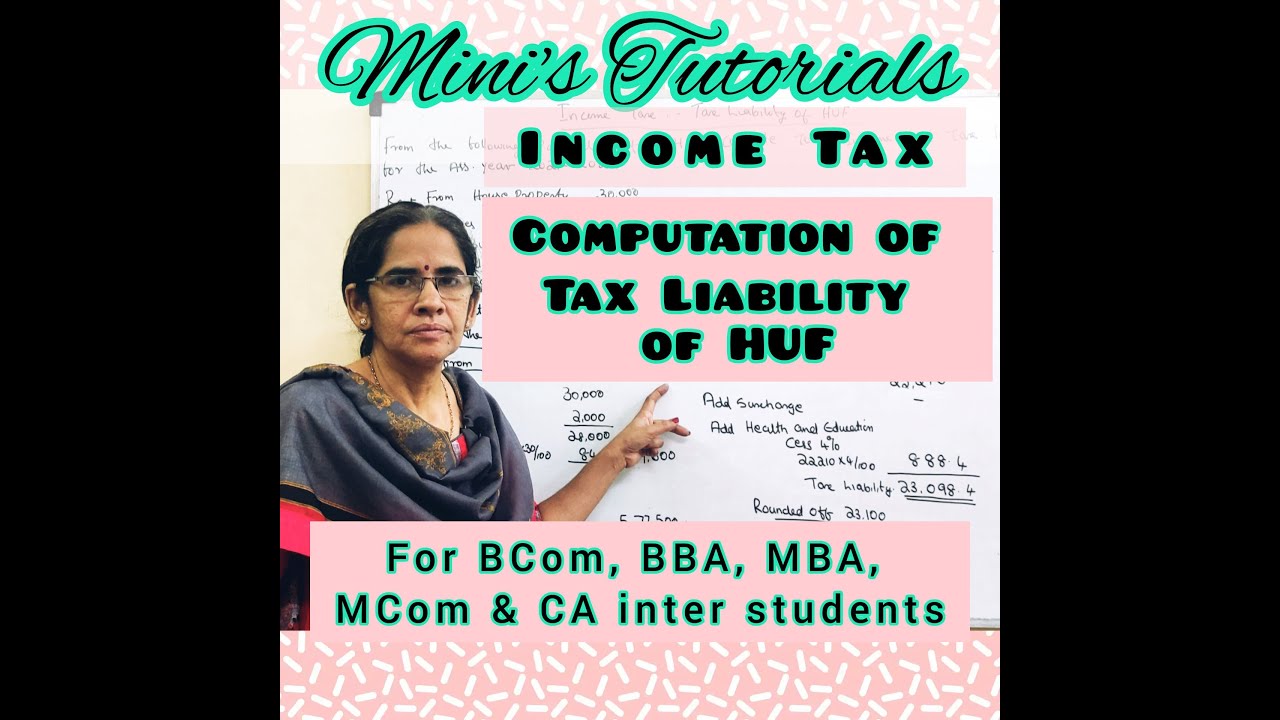 Computation of Tax Liability of HUF - Income Tax