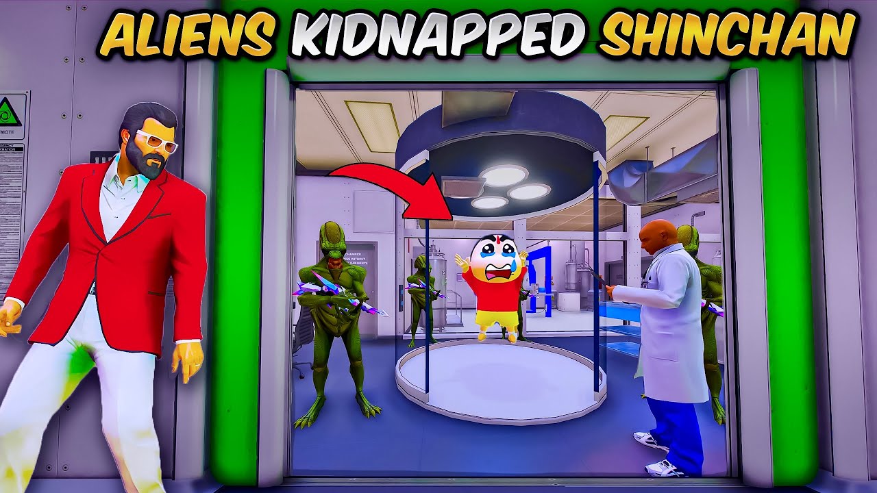 Aliens Kidnapped Shinchan😱👽In GTA5 Full Fun #gta5 #rampageboy #bommalu
