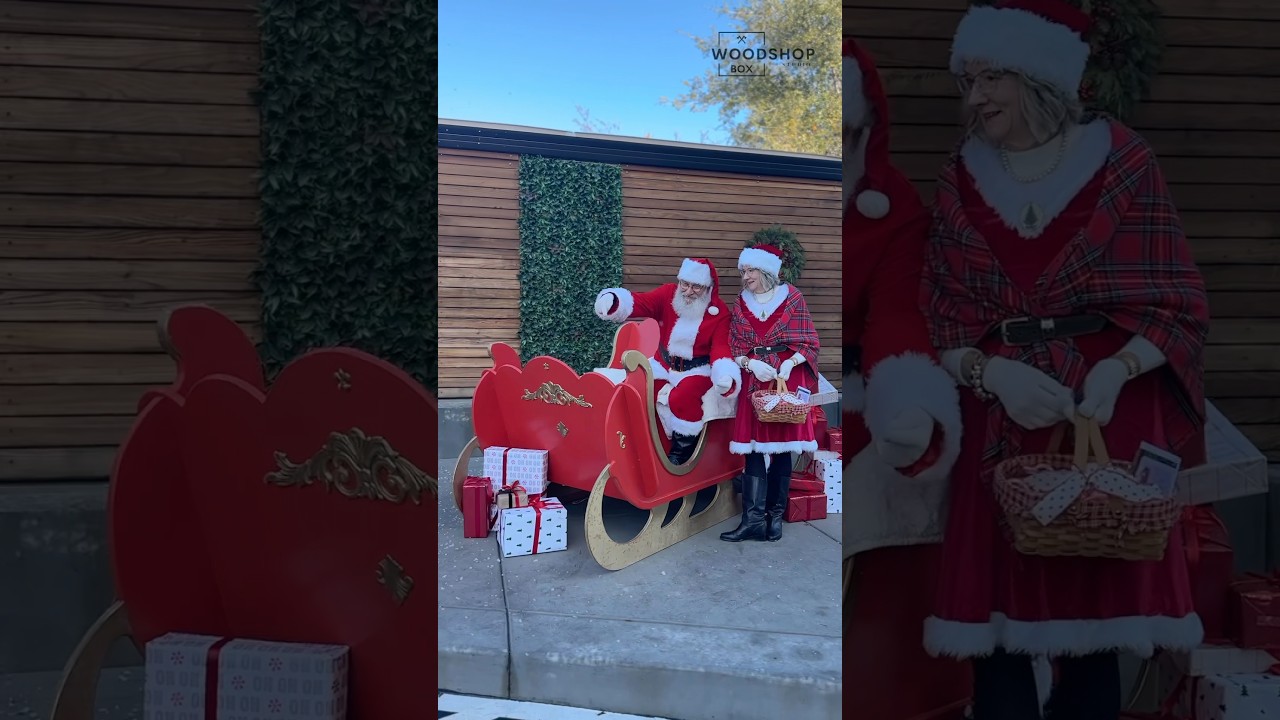 DIY Santa Sleight build in the garage for Christmas Season