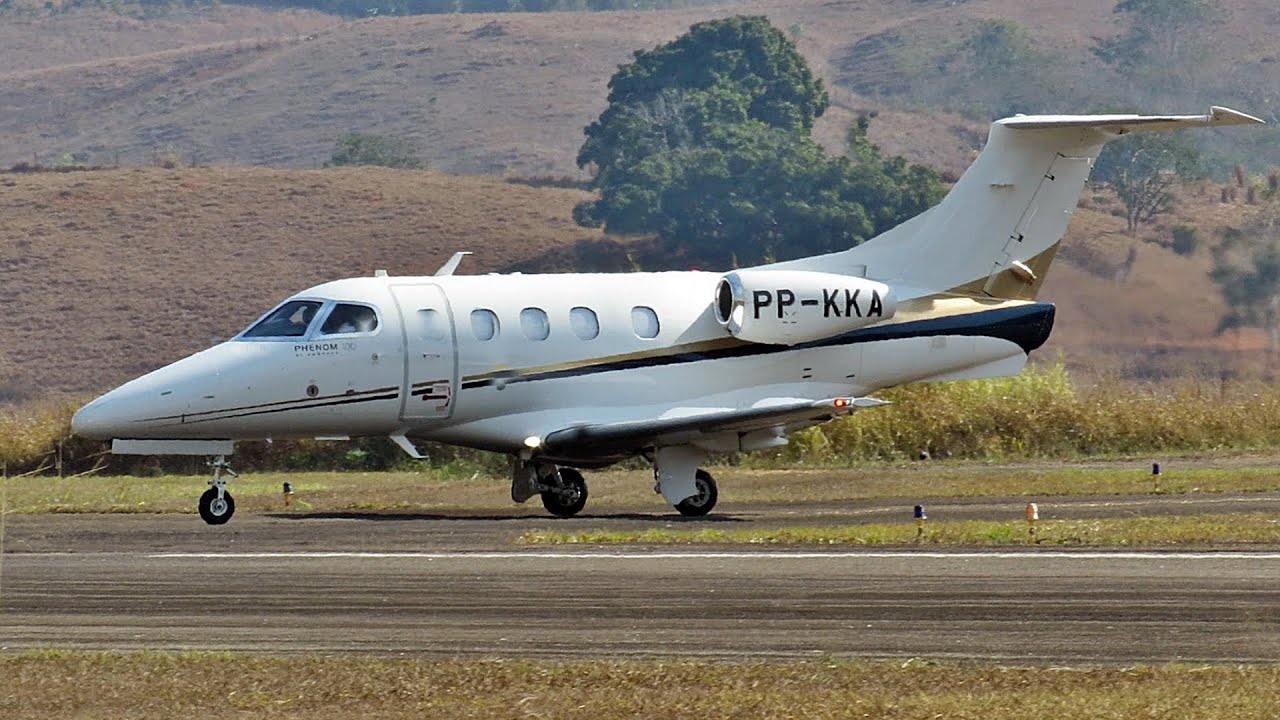 Embraer Phenom 100 Pouso e Decolagem em Cachoeiro de Itapemirim ES com Escuta Aérea