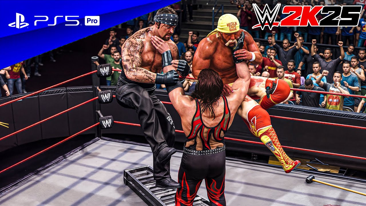 WWE 2K25 — Гробовщик против Кейна против Рикиши против Халка Хогана | Fatal 4Ways Match | PS5™ Pr...