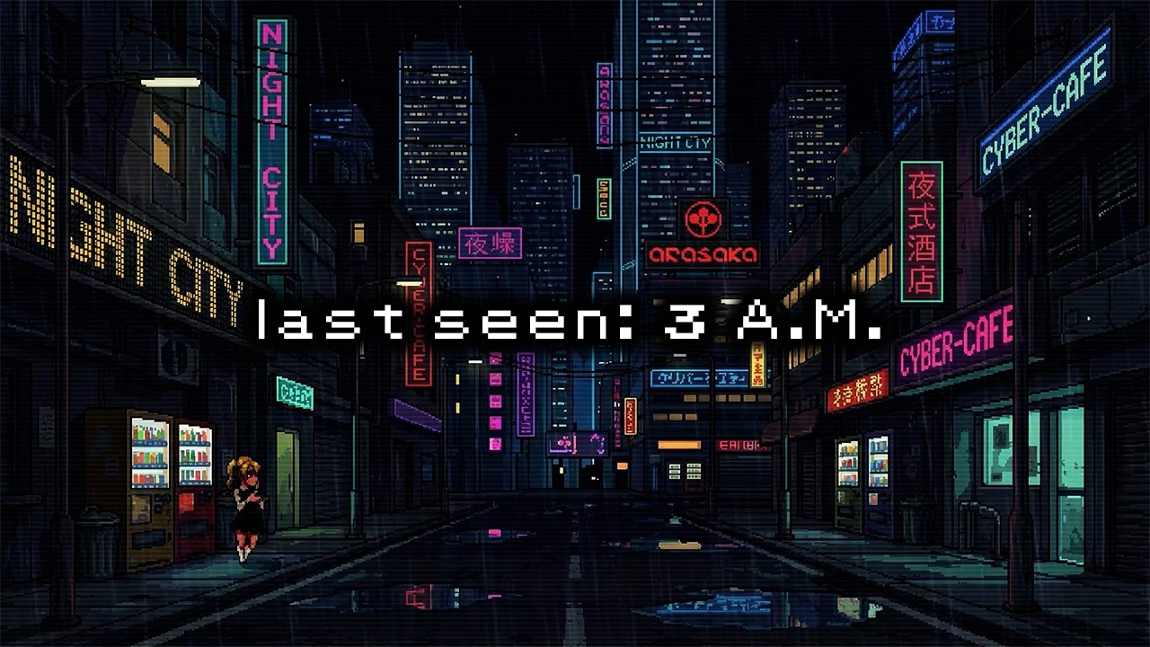 waiting in night city. 🌧️ cyberpunk rain ambience