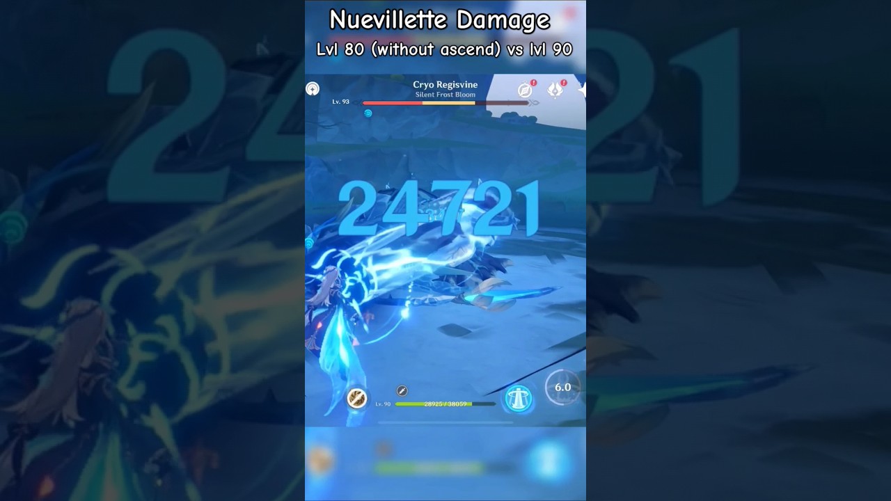 NEUVILLETTE DAMAGE LVL 80 VS LVL 90