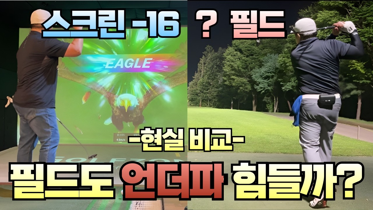 [4K]EP64.[스크린vs필드]스크린은 16언더파! 필드도 언더파 가능할까?#golf #골프 #골프스윙 #골프레슨 #스크린 #안성W #golfswing #가성비 #비거리