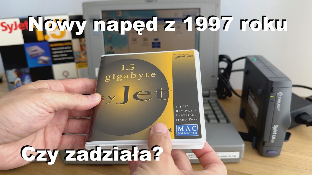 30 lat w pudełku. Pierwsze uruchomienie SyQuest SyJet 1.5 GB pod Windows 95
