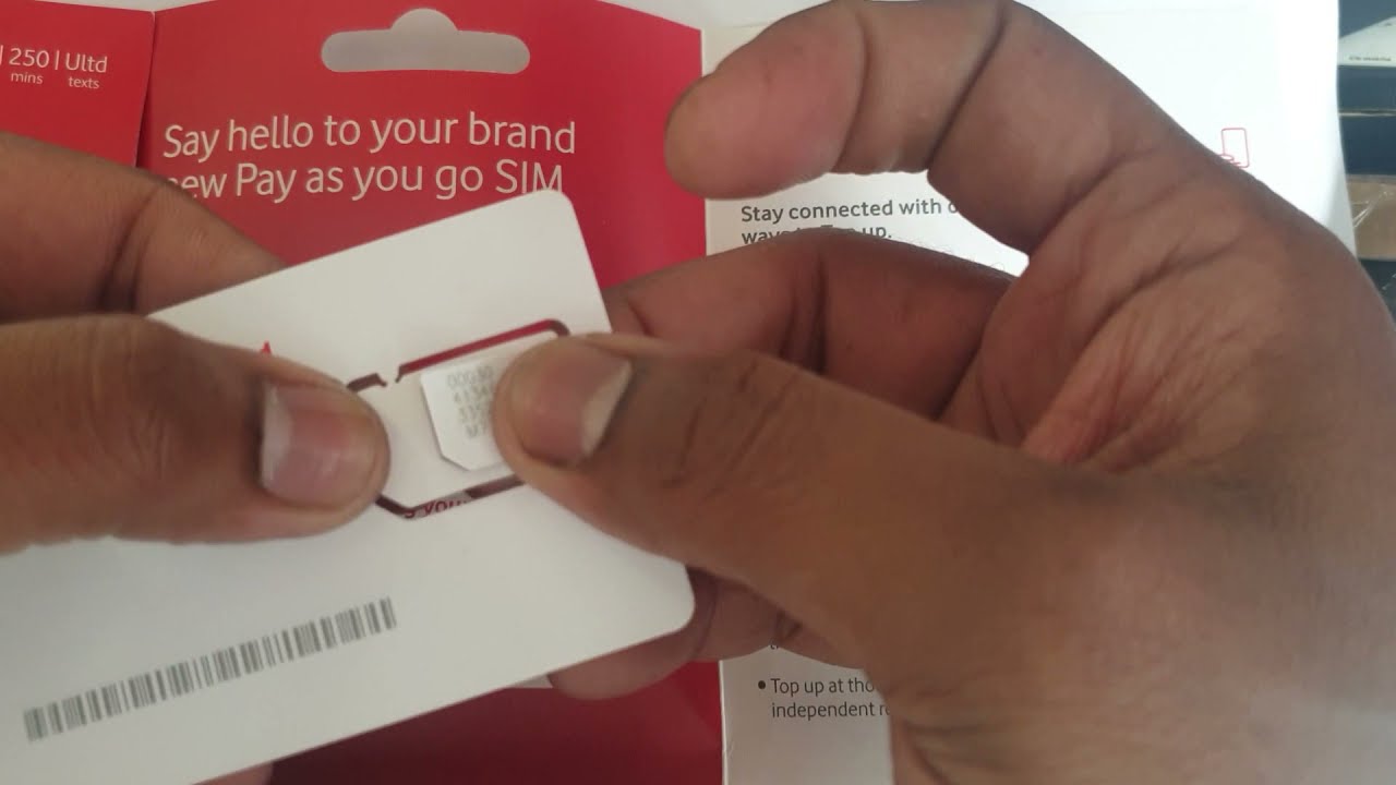 Vodafone sim card pay as you go