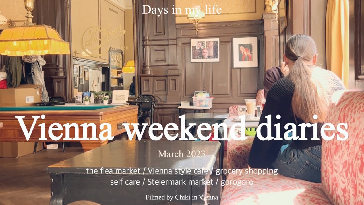 【VLOG】Vienna weekend diaries｜ゆるゆるな週末｜蚤の市｜食料品の買い物｜自分で髪を染めてみる