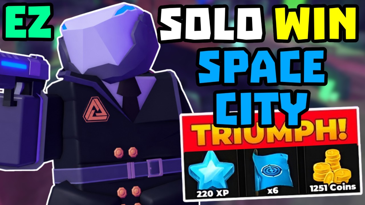SOLO Fallen Space City Победа С Crook Boss + Полный Гайд | TDS Tower Defense Simulator