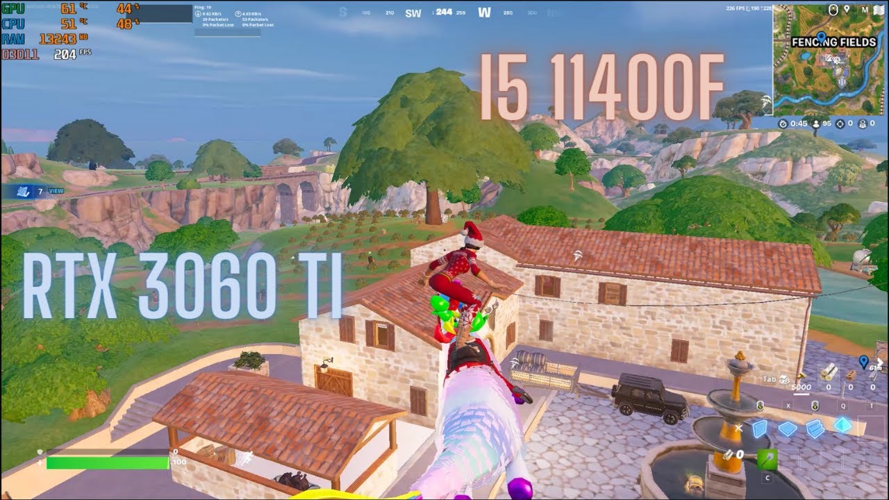 RTX 3060 ti + Intel i5 11400F Fortnite chapter 5 season 1 gameplay| Performance mode