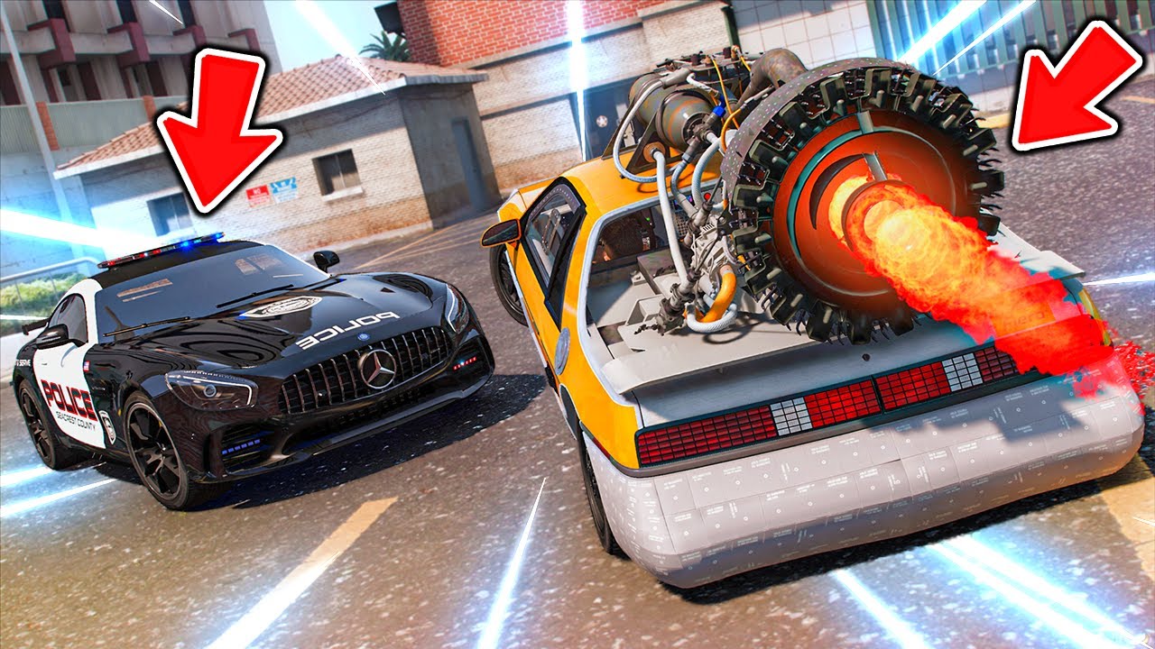 GTA V #3 ( الولد المشاغب ) سرقنا سيارة الصاورخية من الحجز
