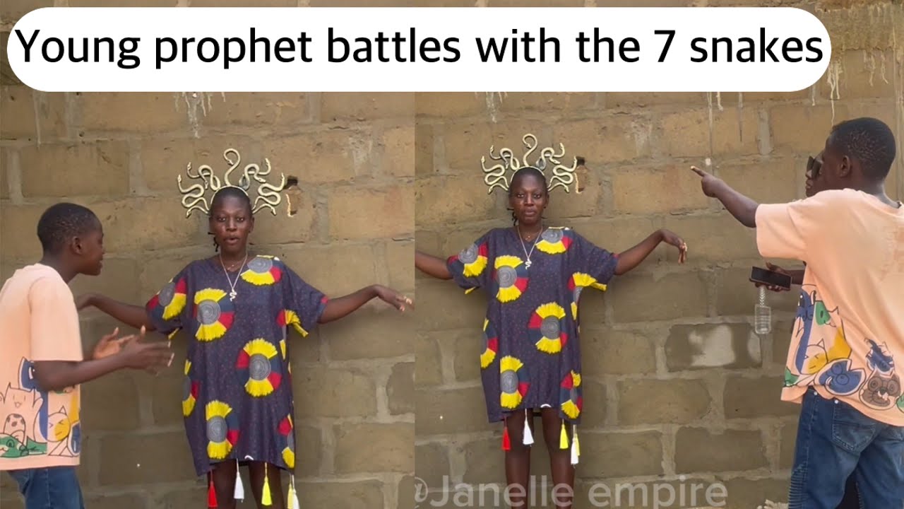 Young Prophet battl£ with the 7 snakes on her h£ad #prank #trend