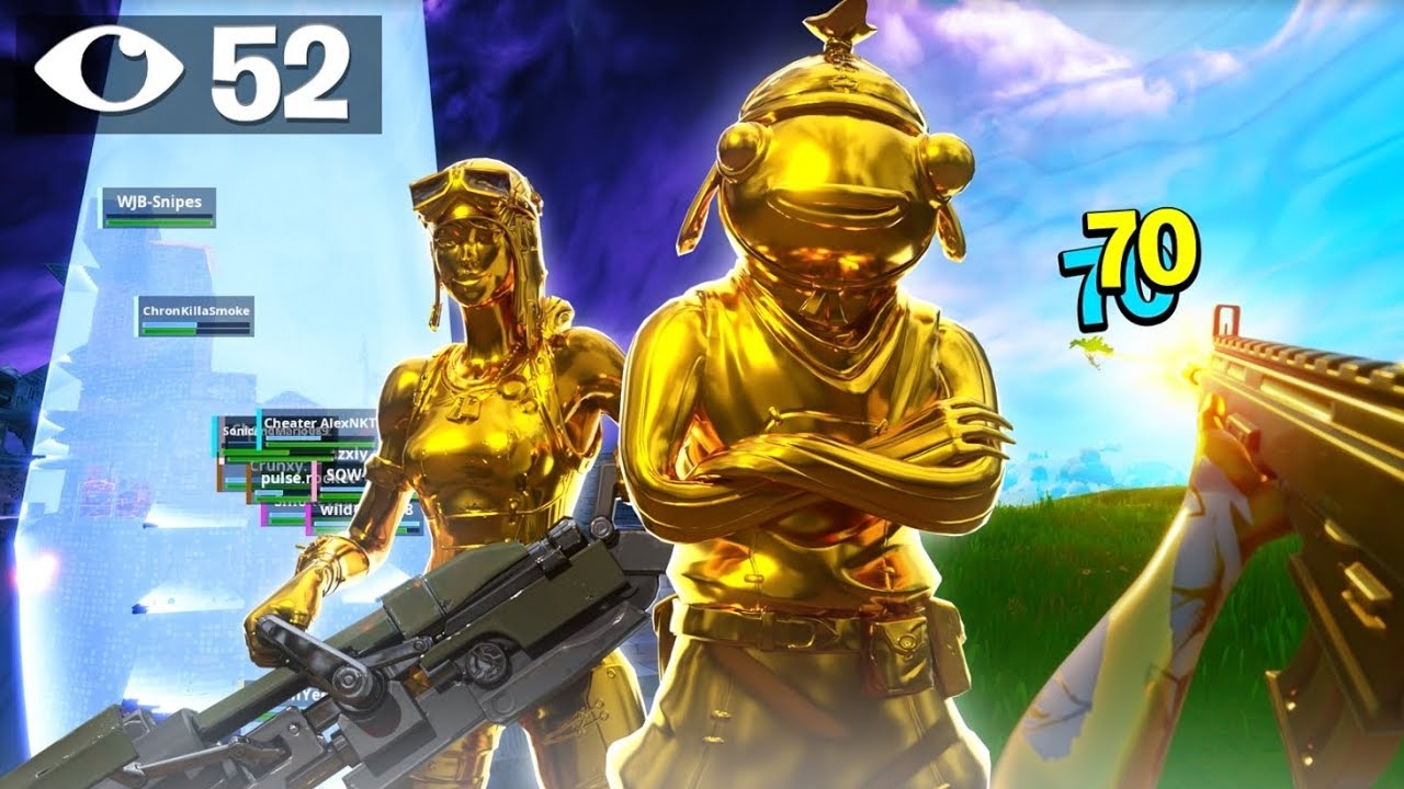 Я получил 100 ЗОЛОТЫХ ОБЛИКОВ для БОЯ в Fortnite...