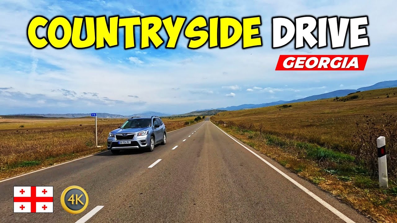 Countryside Drive in Georgia 🇬🇪 Peaceful Suburban Roads Away from the Cities