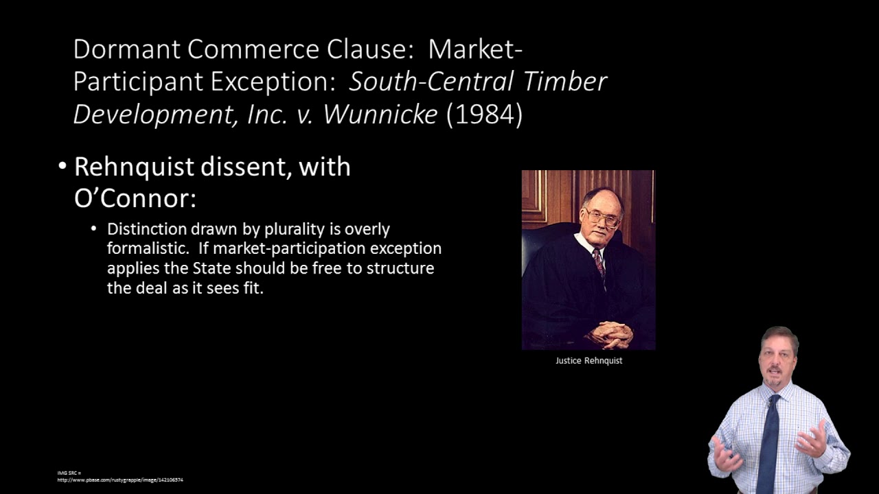 Constitutional Law:  Unit 6:  Market Participant Exception