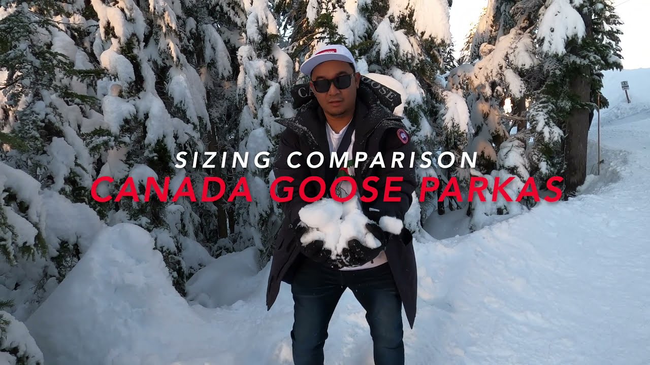Сравнение размеров парки Canada Goose