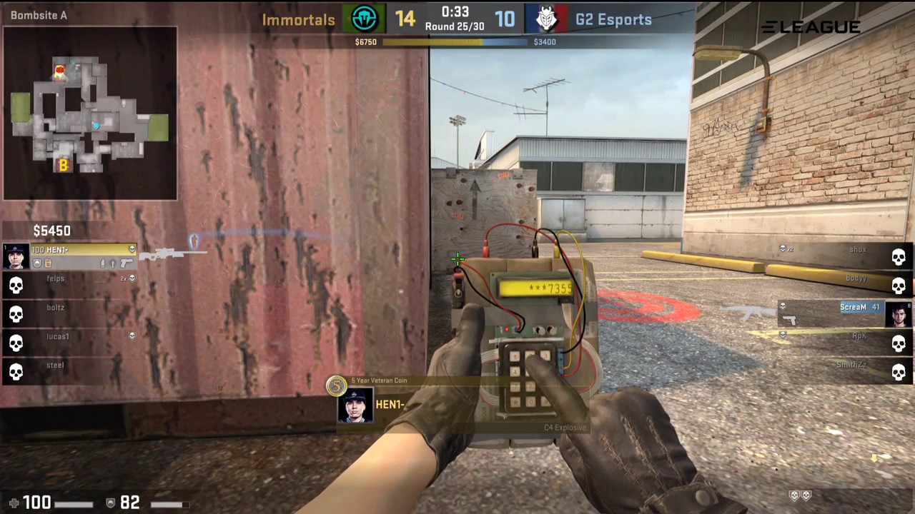 ScreaM - clutch vs Immortals - 1 tap