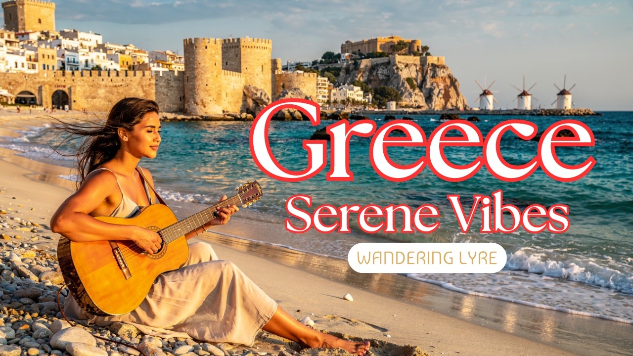 Greek Serene Vibes | Relaxing Serene Music & Rhodes Greece Coast Views