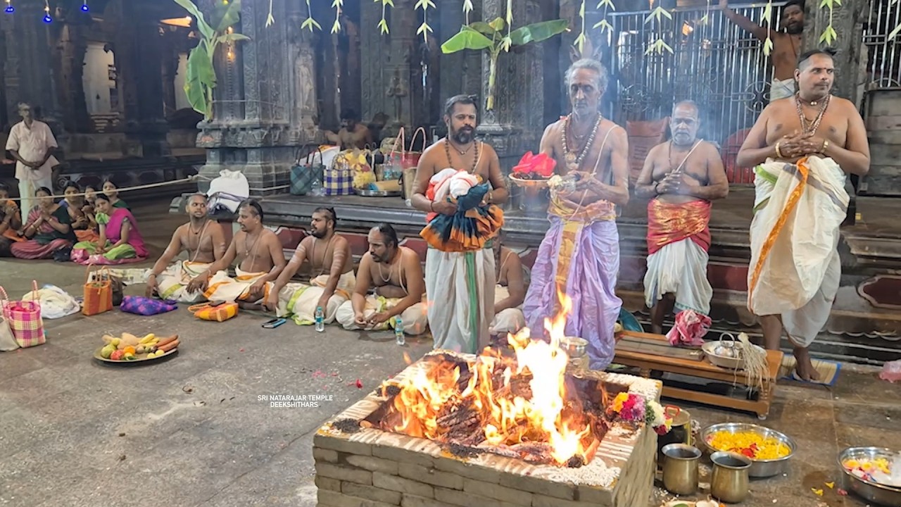 Sri Rudra Homam | Part 3 Deekshithars Thillai Sri Natarajar Temple | chidambaram Tamilnadu india