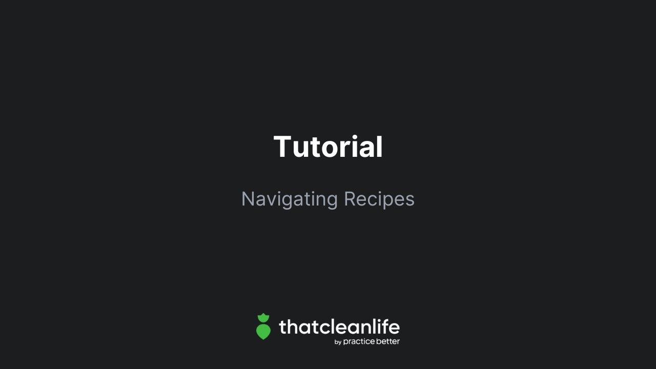 How to Navigate Recipes