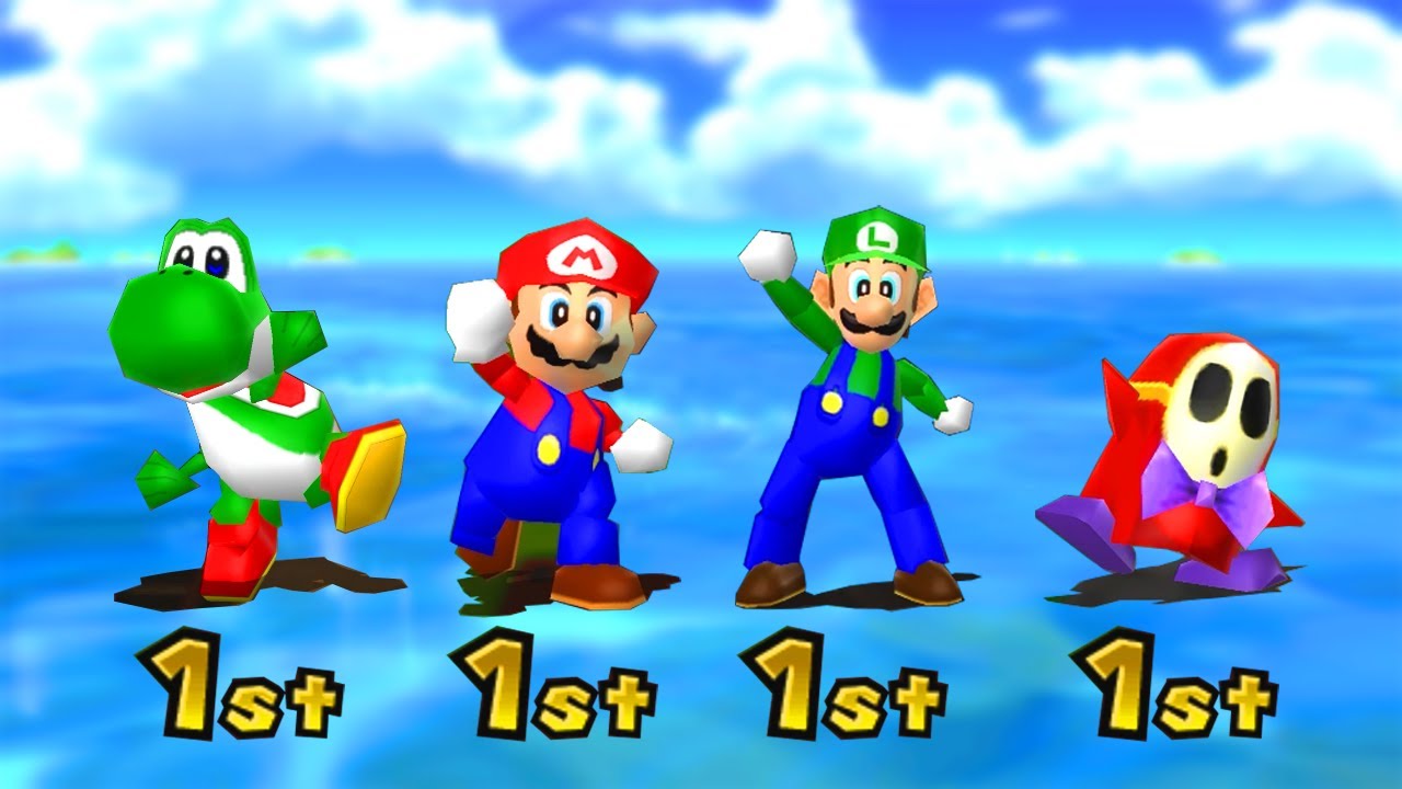 Mario Party 9 Mod - N64 Character Pack - Mario vs Yoshi vs Shuy Guy vs Luigi