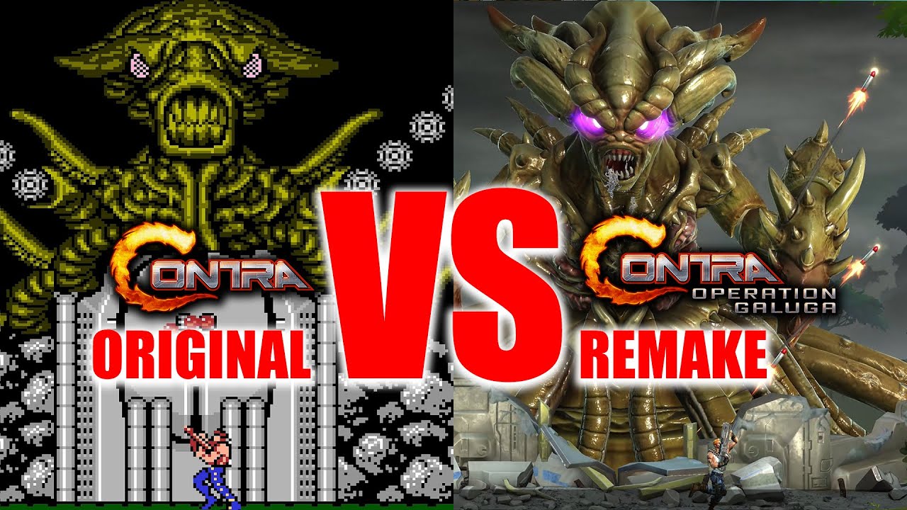 Contra Original VS Remake Gameplay & Graphics Comparison | Contra vs Contra Operation Galuga
