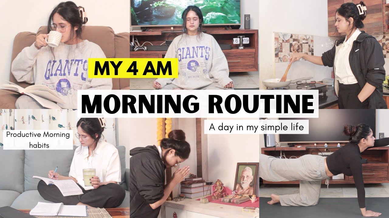 My *4 AM MORNING ROUTINE * Vlog 🌤️ My Simple & Quite  Daily life 🌿 ✨ Anukriti Lamaniya