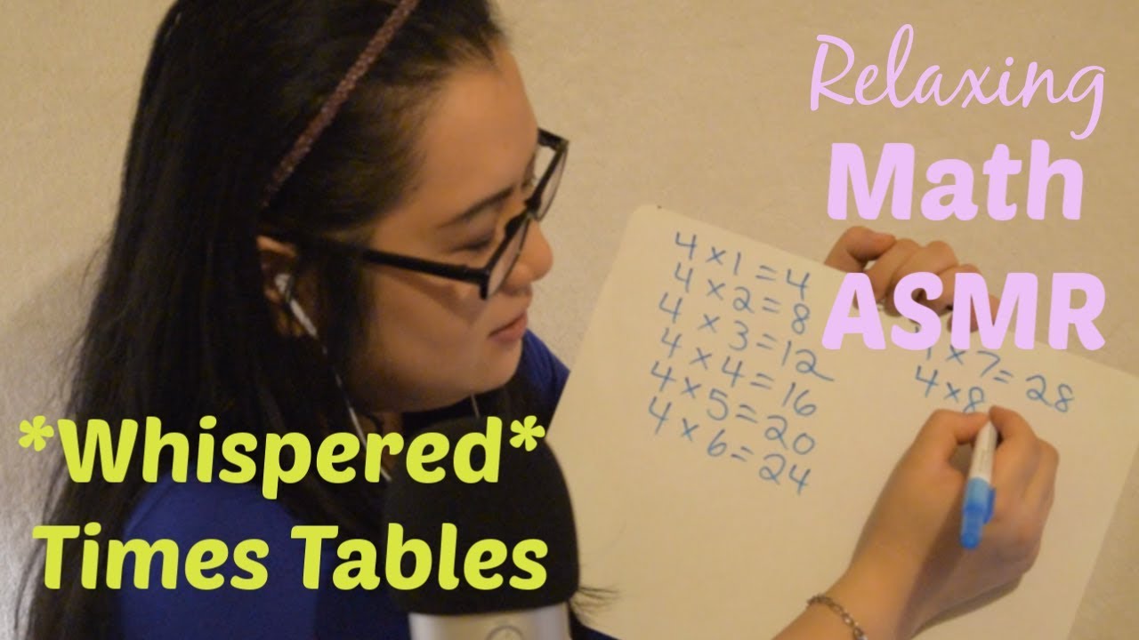 Relaxing Math ASMR | Whispered Times Tables From 1 to 12