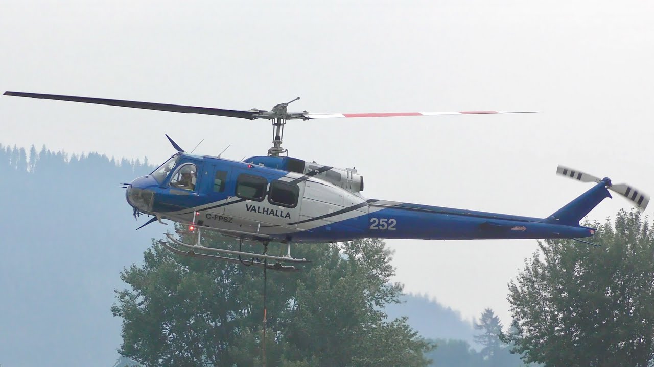 Bell 205 Helicopter Engine Startup and Takeoff