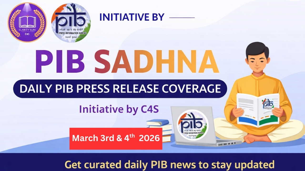 PIB Sadhna - Daily Coverage of PIB Press Release | 3rd March 2026 | #nabardgradea #rbigradeb #upsc