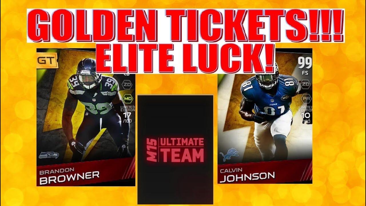 MUT 15- NEW GOLDEN TICKETS!!! ELITE LUCK IS CRAZY!!!
