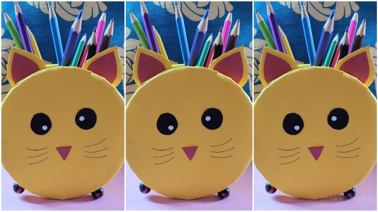 How to Make Pen Stand at Home | DIY Pen Organizer | Easy Craft Ideas | Rinks Crafts