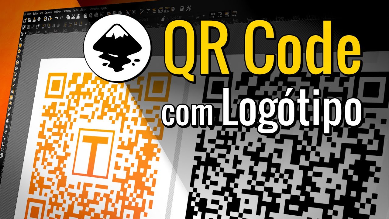 Inkscape: código QR (code) 📱 com logótipo ou outro símbolo