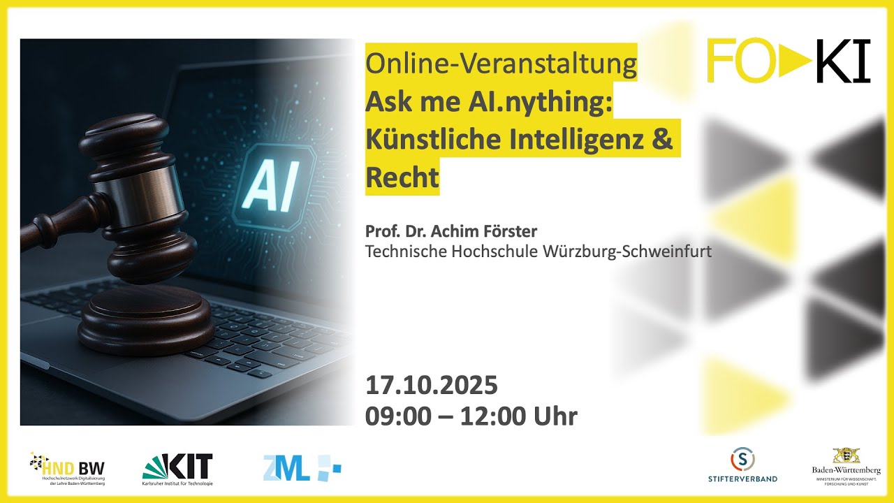 Ask me AI.nything: Künstliche Intelligenz & Recht