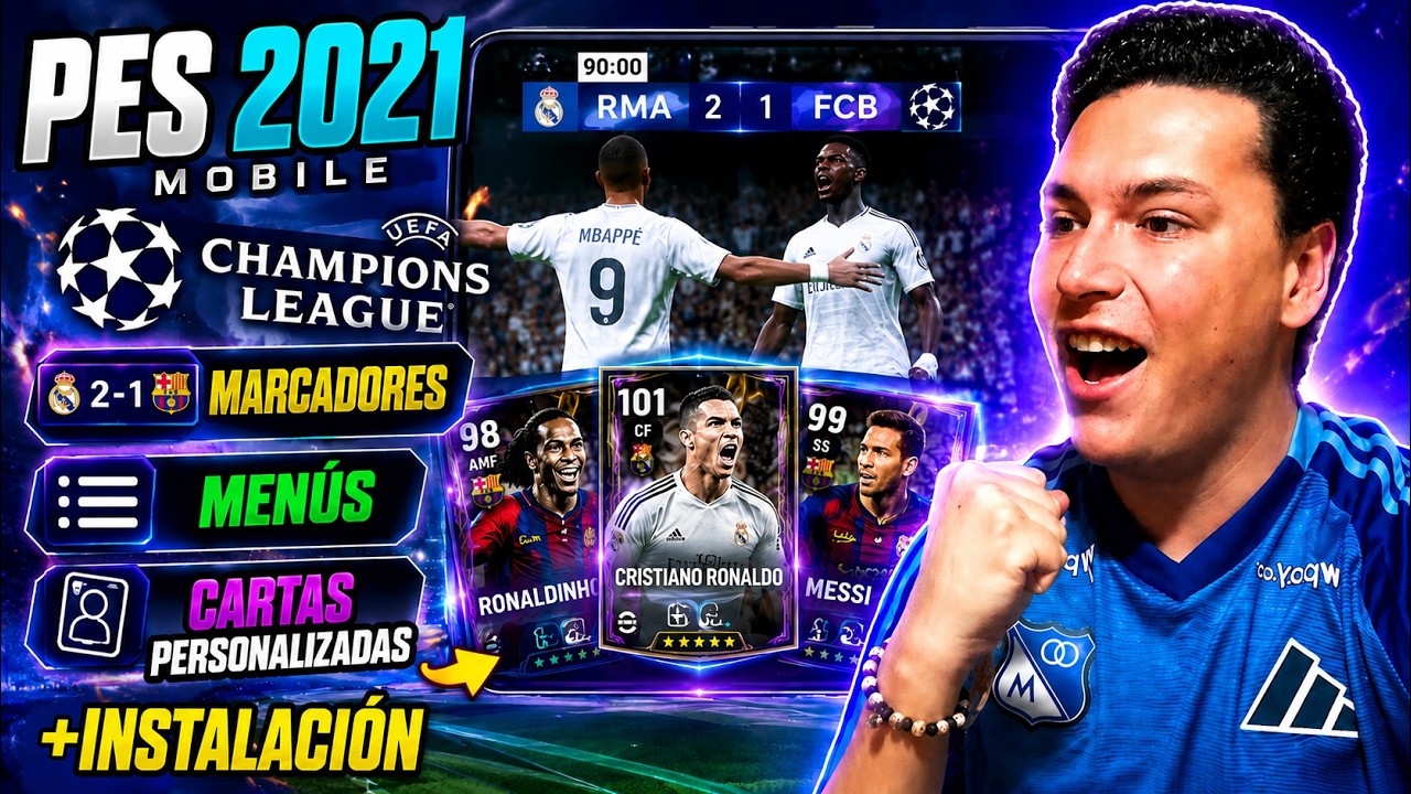 🏆PES 2021 Mobile CHAMPIONS LEAGUE😱La mejor personalizaci&oacute;n del PES⚽