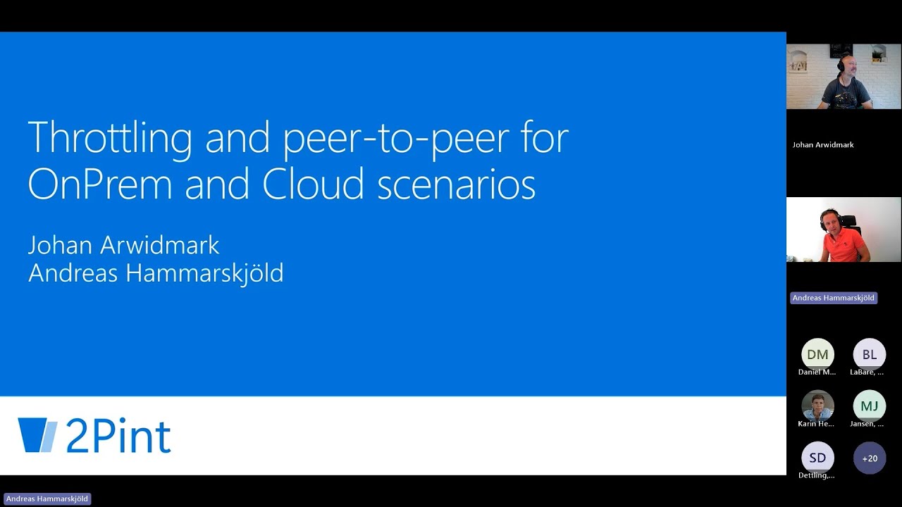 Throttling and Peer-to-peer for OnPrem and Cloud scenarios