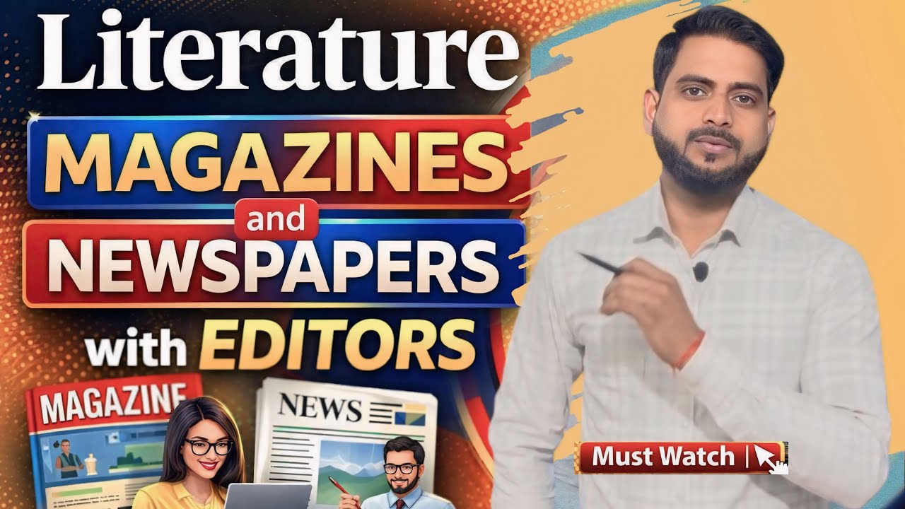 TGT PGT॥ Literature History Magazine, Editors Asked in every exam at Competition by Amit Sir