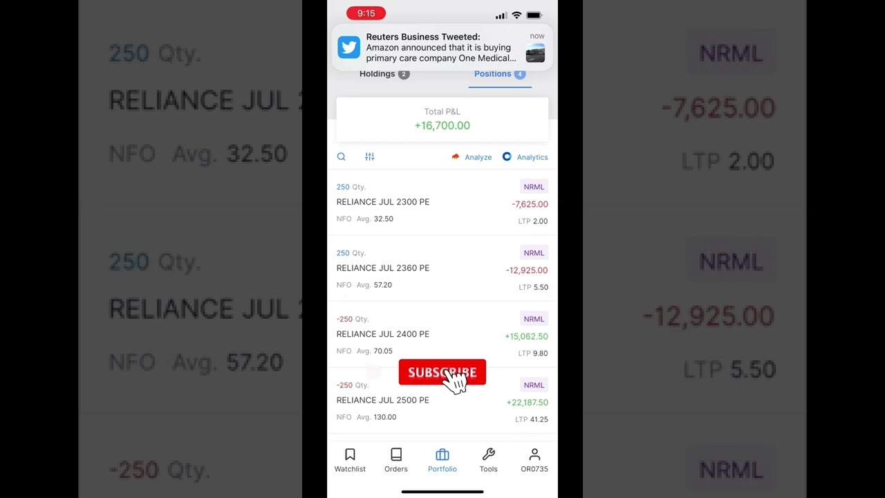 ₹16000 Profit Booked in Reliance Options Trade #trading #optionstrading #nifty #banknifty #reliance